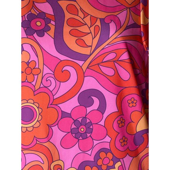 Smak Parkour Unique Vintage Pink Mod Floral Dress 1X 16 NWT - Picture 4 of 7